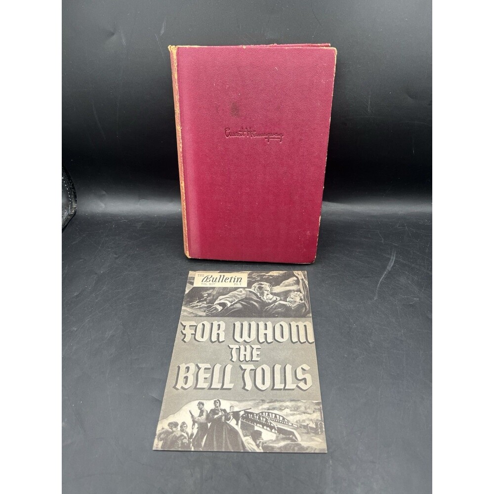 Ernest Hemingway For Whom the Bell Tolls 1940 Blakiston Hardcover + Bulletin